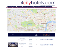 Tablet Screenshot of 4cityhotels.com